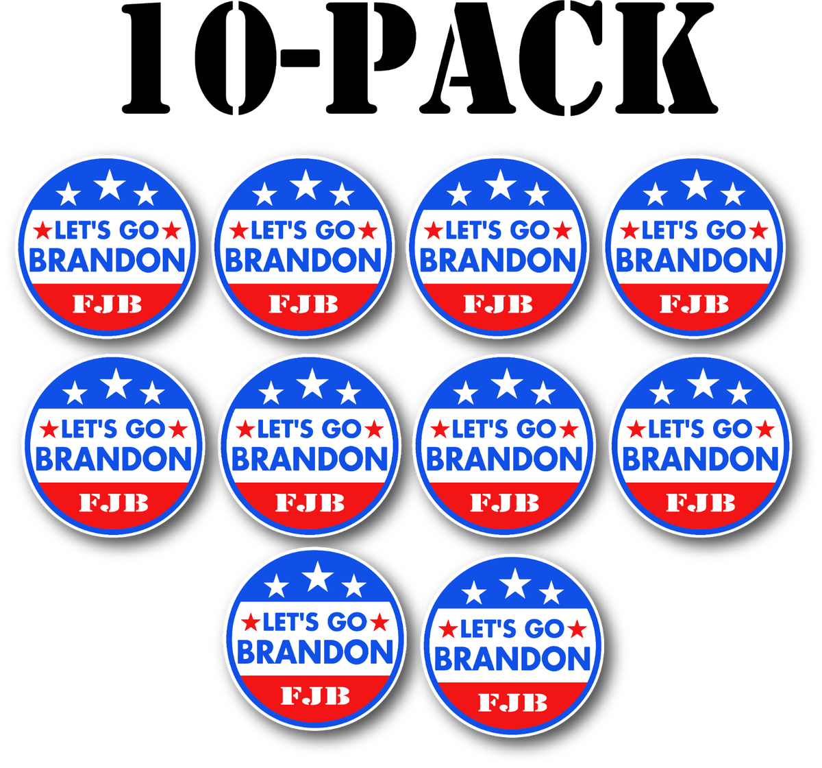 Fjb Sticker Let’s Go Brandon Sticker Pack – 10 Vinyl Decals For Car ...
