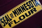 * VINTAGE ANTIQUE ORIGINAL SEAL OF MINNESOTA FLOUR TIN SIGN EMBOSSED NOS 1930s *