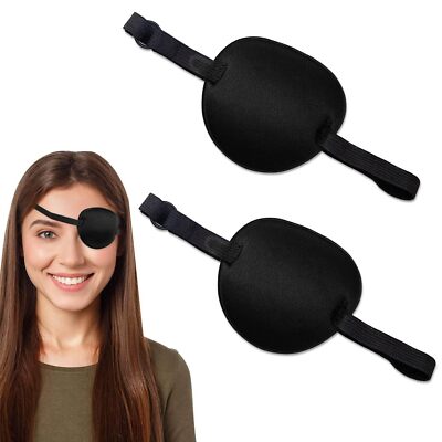 2 Pcs Eye Patch for Adults Kids,3D Adjustable Eye Patches for Amblyopia