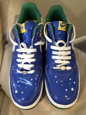 Rare Men's Nike Air Force 1 Premium 2006 Brazil World Cup Sneakers