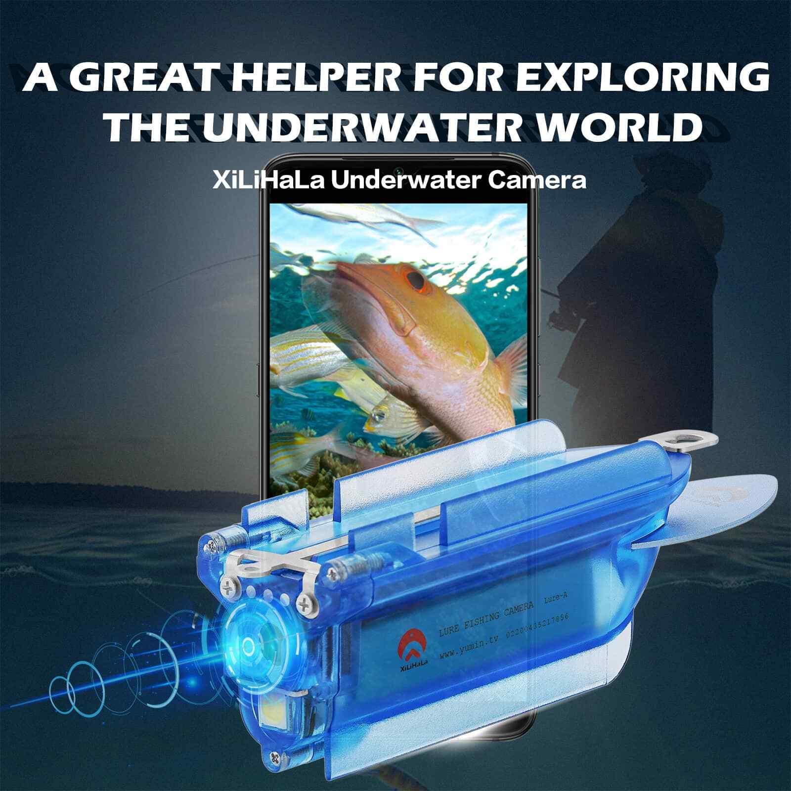 Professional Fishing Line Camera Underwater Lure Recorder 1080P WIFI 50m Depth