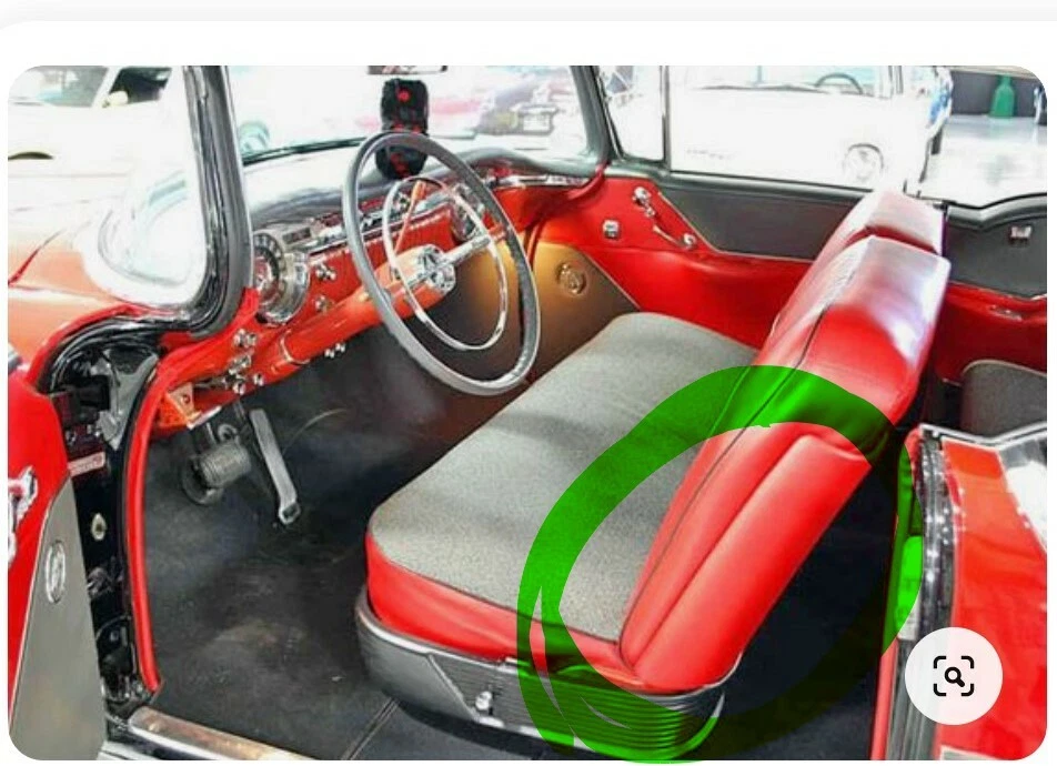 Oldsmobile 88 1954-56 asiento delantero esquina trasera 2 puertas techo rígido 4 puertas sedán OEM Olds Back Foto 2 de 4