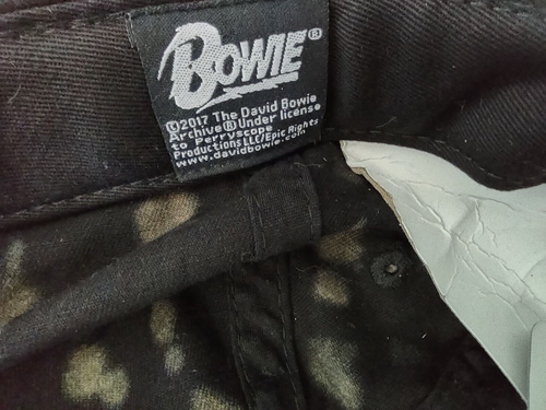 David Bowie Hat Baseball Cap Distressed Look By H3 Head ware New NWT Strapback - Picture 8 of 8