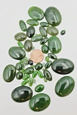 50 Pieces Natural Green Jade Oval Shape Cabochon cut 5X3 MM
