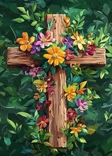 Cross Flower Diamond Art Kits for Adults, 5D Diamond Painting Kits for Adults...