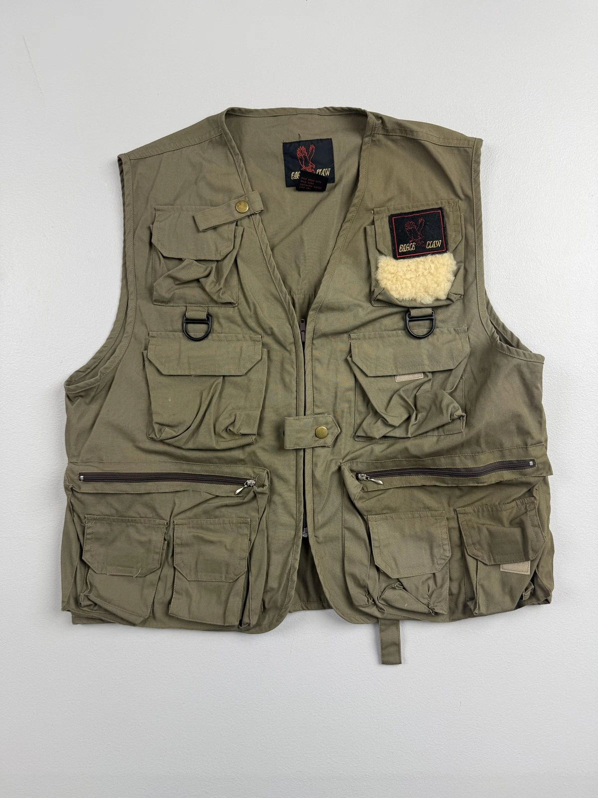 Eagle Claw Vest Mens S/M Green Canvas Full Zip Utility Pockets Fishing Outdoor
Opens in a new window