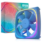 120mm Blue ARGB PC Case Fan 5V 3-Pin Addressable RGB Quiet Cooling Gaming ARGB