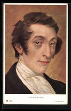 Künstler-AK J. Zuber: C. M. von Weber 