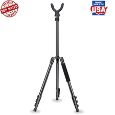 Portable Shooting Tripod Adjustable Height W/ 360° V Yoke Rest Hunting New