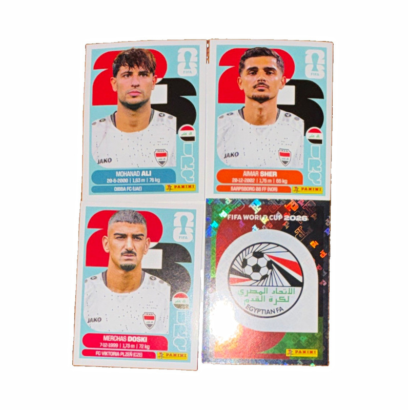 Panini FIFA World Cup 2026 Sticker Lot 4 Mohamad Ali Aimar Sher Egyptian FA