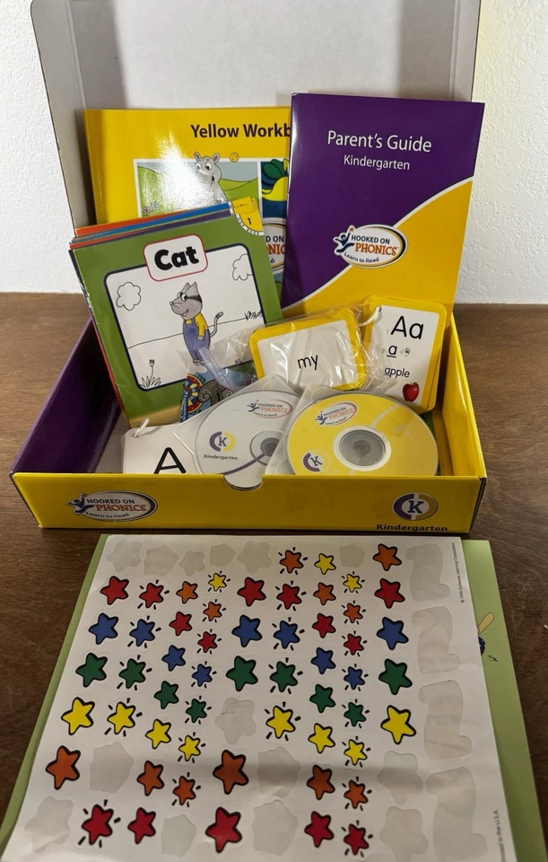 ENGANCHADO A PHONICS HOP Edades 4-8 K-2do Grado Aprende a Leer Libros DVD VER DESCRIPCIÓN Foto 4 de 4