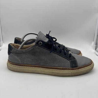 Paul & Shark Shoes Mens Size 42 Gray Blue Leather Suede Low Top Casual Sneakers