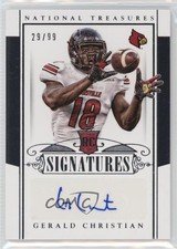2015 Panini National Treasures College 29/99 Gerald Christian #242 Auto 11pj