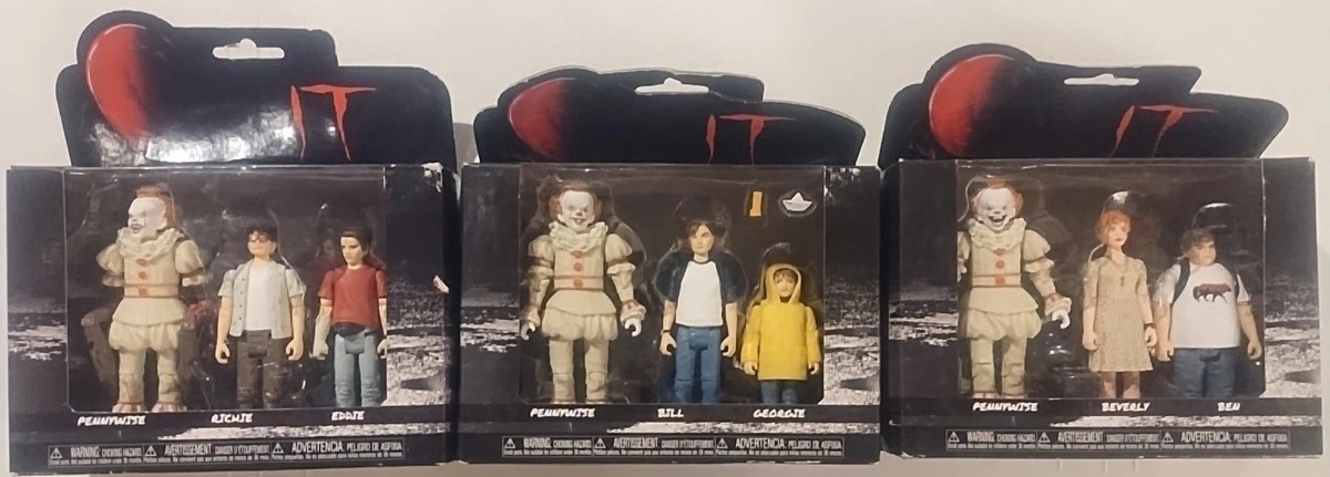 Funko IT Action Figure 3-Pack Box Sets- PENNYWISE, RICHIE, EDDIE