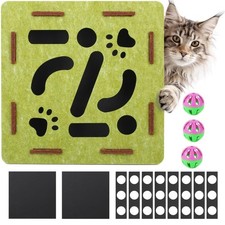 Felt Cat Nail File Enrichment Box, Soft Scratch Puzzle with Sandpaper Surface...