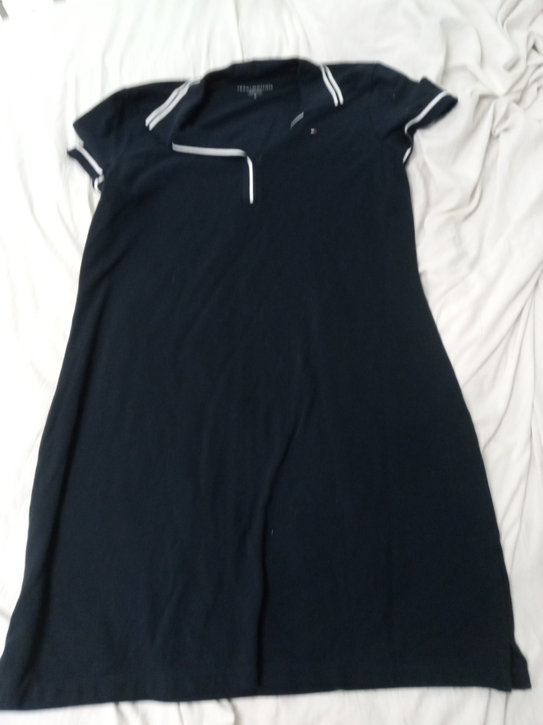 Tommy Hilfiger Women's Blue Collared Polo Dress Short Sleeve Size M