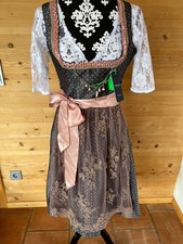 Edelnice 2 tlg. Dirndl Beatrice Gr.34 Anthrazit Rose