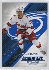 2024-25 Upper Deck Credentials Blue 91/299 Seth Jarvis #51 1kx2