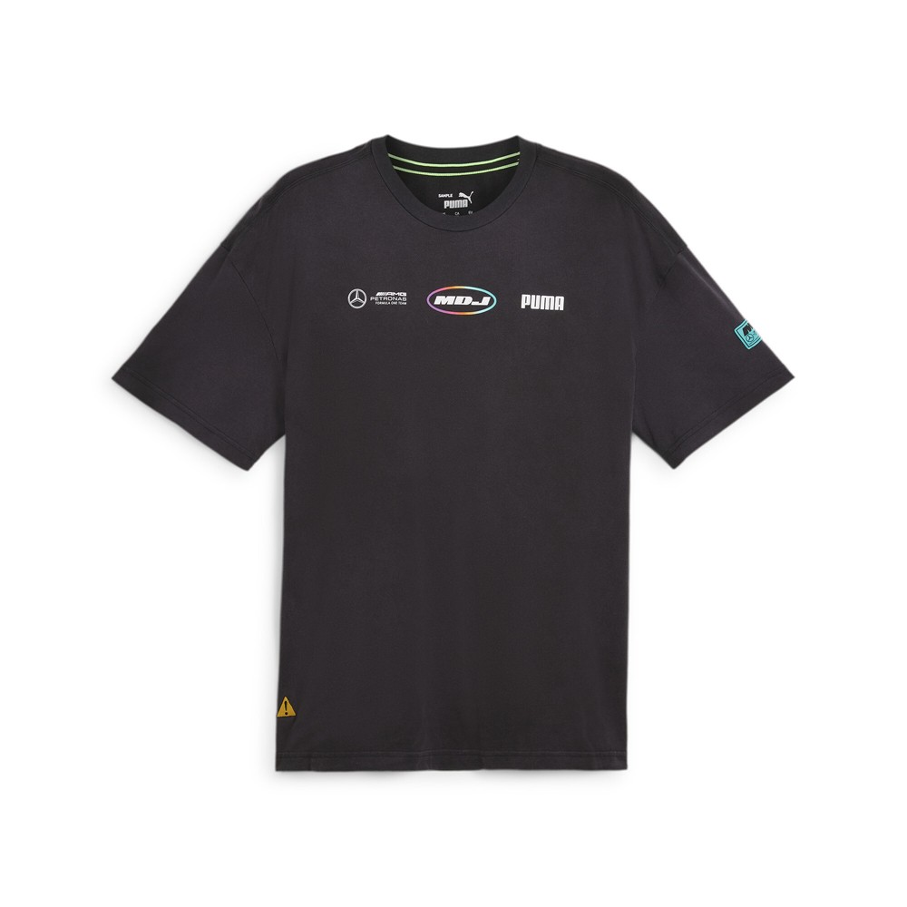 PUMA Mapf1 X Mad Dog Jones Graphic Crew Neck Short Sleeve T-Shirt Mens Black Cas