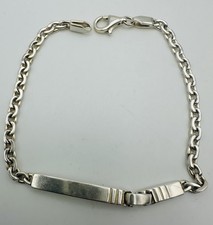 Bracciale Uomo In Argento 925 ,maglia aCatena Con Targhetta, Peso 7,0gr