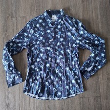 yd. Slim Fit Shirt XL Navy Blue Floral Stretch Cotton Blend BNWT RRP 119.95