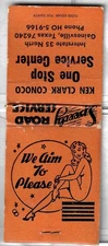 Gainesville Texas Matchbook - Clark Conoco - old phone - Girlie