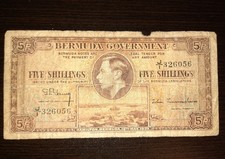 Bermuda 5 Shillings 1937 P.8b Banknote King George VI