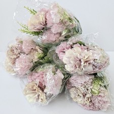 6 Stem Silk Carnation Artificial Fake Flowers Bunch Bouquet Home Wedding Decor