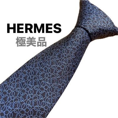 Extremely Beautiful Condition HERMES Brand Tie High End Silk Tie Ultra High Qual