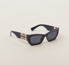 MIUMIU MU09WS 09WS 1AB5S0 53 Black Dark Gray Sunglasses Miu Miu