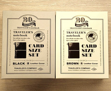TRAVELERS Notebook Limited Card Size 20th Anniversary Set of 2 Black  Brown z56