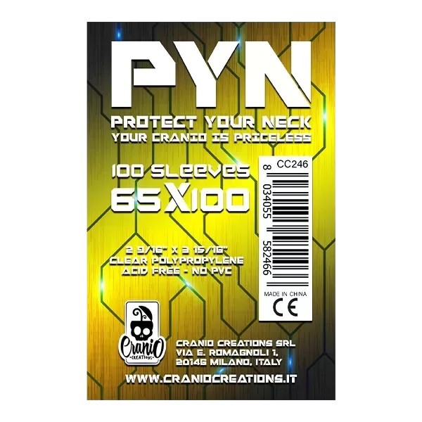GCC Bustine Protettive PYN Cranio 65x100 mm Card Sleeves no PVC