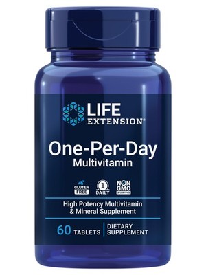 Life Extension One-Per-Day 60 Count (Pack of 1), Yellow, Speckled 