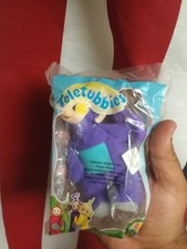 1999 Burger King Kids Club TELETUBBIES Vintage Plush Tinky Winky Clip in Package