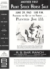 R Q Sutherland C A Whitman Jr Painted Joe R S Bar Ranch Horse Sale Vtg Print Ad