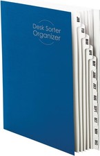 Smead Desk File/Sorter, Monthly (Jan-Dec), 12 Dividers, Letter Size, Dark Blue (