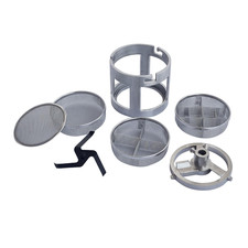 Aluminum Basket for Watch Cleaning Machine 6.9Cm Diameter X 5.8Cm Height - Stain