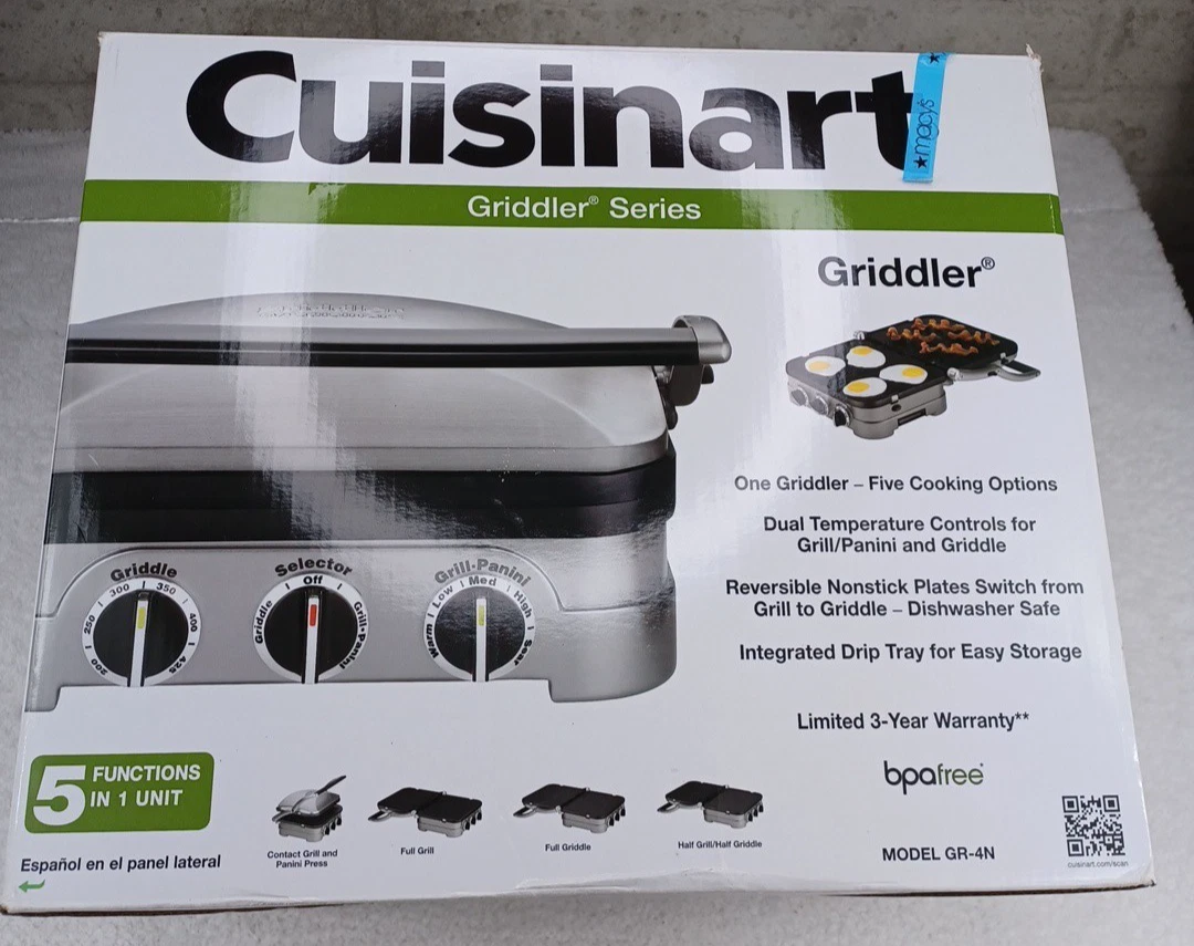 Cuisinart GR-4N 5-in-1 Grill Griddler Panini Maker Set New Open Box
Opens in a new window or tab