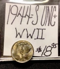 1944 S Mercury Silver UNC+! WWII! ENN Coins