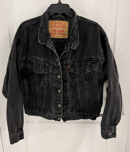 VTG Levi's Trucker Denim Jacket Men SMALL Black 70598 4159 Button 90s EUC