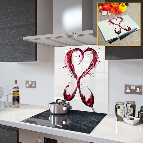 Glass Splashbacks Wine Splash Heart Glass and Accessories - By Premier Range - Picture 4 of 6