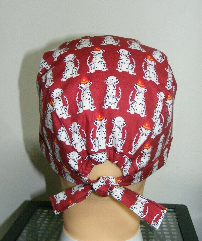 Dog Lovers Scrub Hat/Cap Doctor Nurse Veterinarian Head Cover Print Handmade - Image 4 of 4