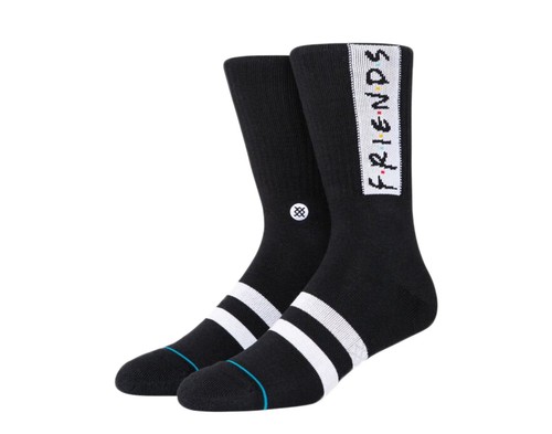 Stance The First One - Friends - Classic Black/White Crew Socks A556D20TFO-BLK - Picture 2 of 3