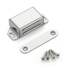 4 Pack Silver 30lbs Strong Magnetic Closet Door Magnetic Catch