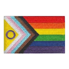 INTERSEX PROGRESS PRIDE FLAG IRON ON PATCH 3" Applique Gay LGBTQ Awareness NEW