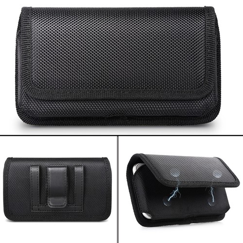 Cell Phone Holster Pouch Case Belt Clip Holster For iPhone 11/12/12 Pro Nylon - Picture 23 of 37