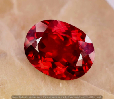 GIE Certified 8.60 Ct Natural Mozambique A+ Red Ruby Oval  Shape Loose Gemstone