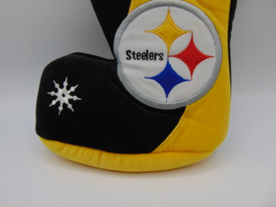 NFL Pittsburgh Steelers Holiday Christmas Stocking NWT New Team Beans 12" x 8" - Image 3 of 4