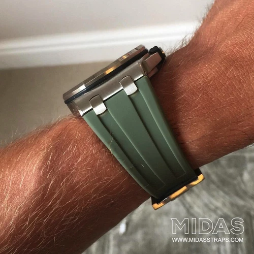Khaki Green 42mm Royal Oak Offshore & Diver Rubber Watch Strap Audemars Piguet