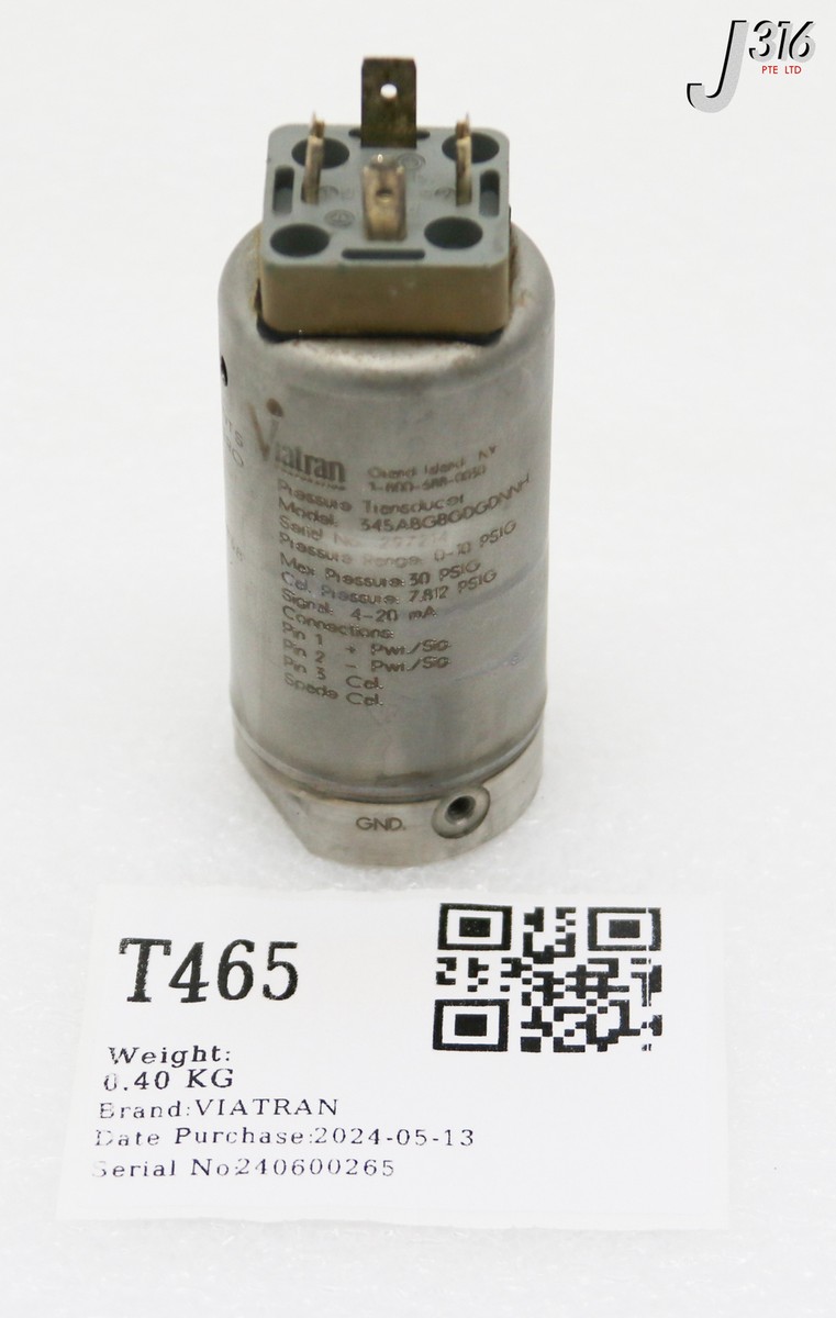 T465 VIATRAN PRESSURE TRANSDUCER, 0-10PSIG 345ABGBGDGDNNH | eBay